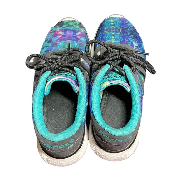 Adidas Lite Racer Running Shoes Blue Low Top Abstract Lace Up Womens 6 (AW5396) - Picture 10 of 11
